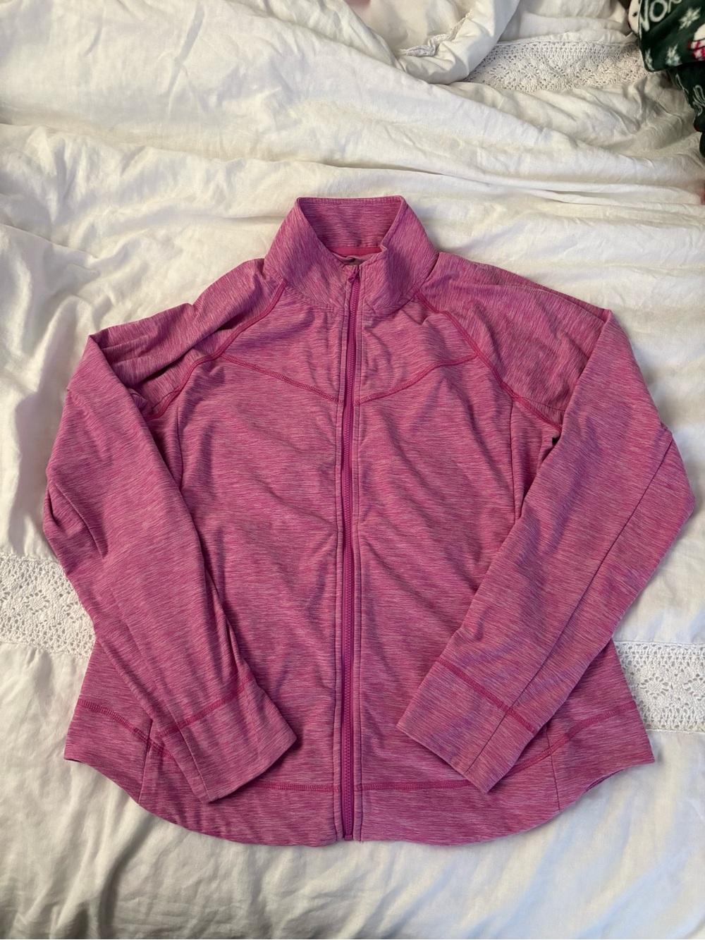 Title Nine Vitality Jacket Full Zip Size Large Buttah LT Pink Thumb Hole